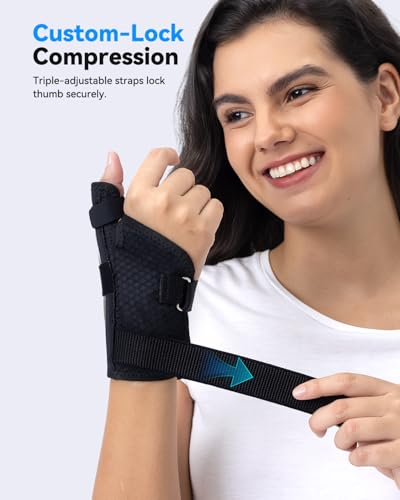 Thumb Brace Support for Pain Relief - Ergonomic Spica Splint S/M White