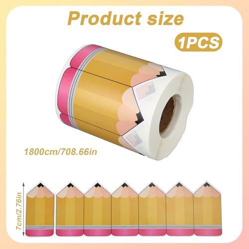 59 Ft Pencil Classroom Bulletin Border Roll, Self-Adhesive Pencil Paper Die Cut Cutouts Board Trims Back to School Bulletin Board Decor for School Office Blackboard