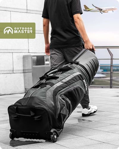 Golf Travel Bag with Wheels - Hard Shell Case - Grey