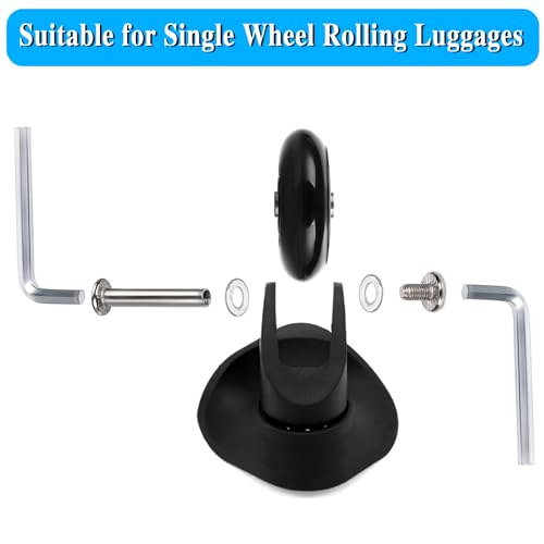 Luggage Replacement Wheels Kit - 75mm x 24mm, Set of 2