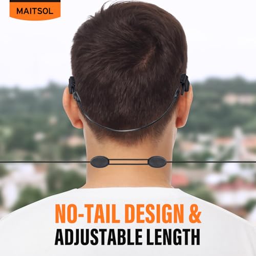 Adjustable Glasses Strap (3 Pcs) - Sunglasses Strap for Men Women - Black Eyeglasses Strap - Eye Glasses Holder Around Neck, Sports Glasses Strap, Eyewear Retainer, Cable Glasses Lanyard