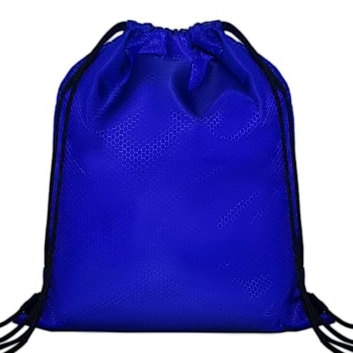 Gym Drawstring Backpack for Kids - Waterproof Blue Shark
