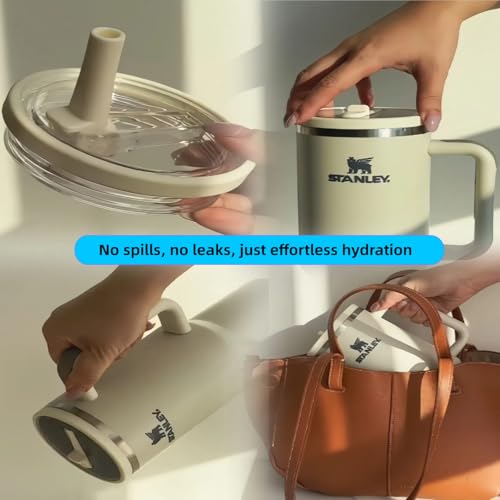 40 oz Leak Proof Replacement Lid for Stanley Cup with Flip Straw