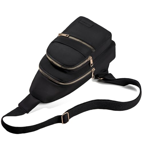 Small Crossbody Sling Bag for Women - Trendy Black Fanny Pack