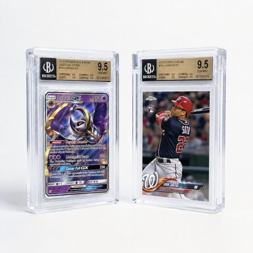 Acrylic Graded Card Display Case for BGS Slabs - 1-Inch Thick, Magnetic Lid