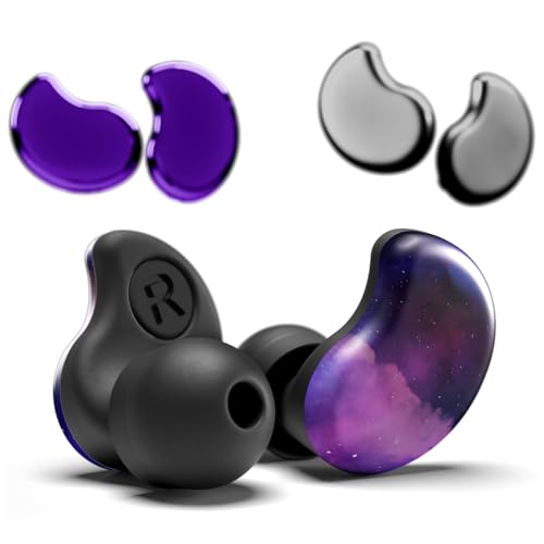 CURVD Cliq Noise Cancelling Ear Plugs ? Reusable Concert Earplugs for Noise Reduction with Swappable Covers, 5 Tip Sizes & Travel Case. Stylish, Comfy, and Customizable Protection