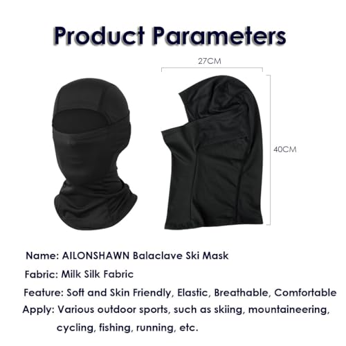 UV Protection Balaclava Ski Mask - Breathable Motorcycle Face Mask - White