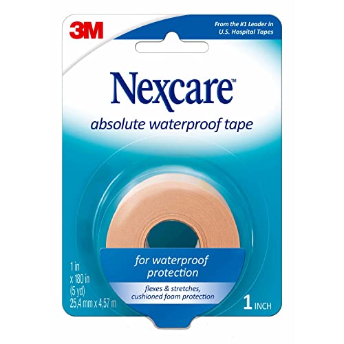 Waterproof Medical Tape, 1 Inch x 5 Yards, Flexible First Aid Tape