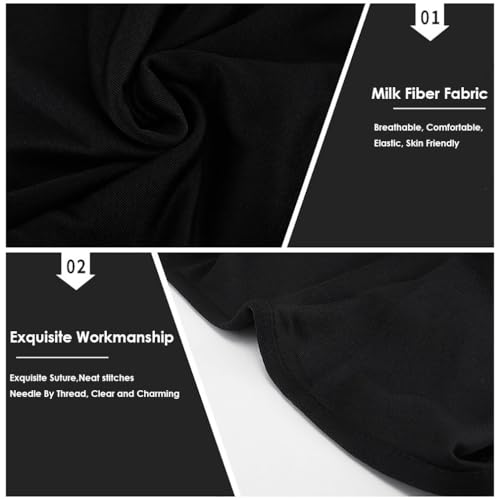 3 Hole Ski Mask Balaclava Face Mask - 1-2 Pack Black & Black