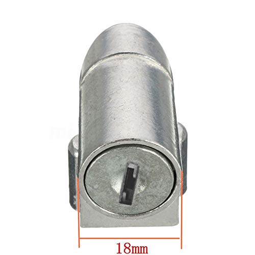 Electric Bike Battery Lock - Portable Anti-Theft Key Lock - Silver