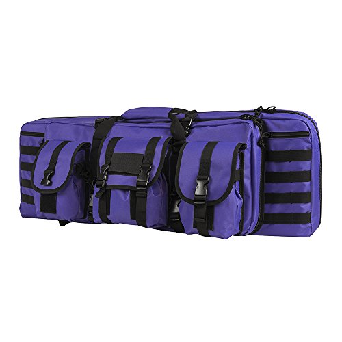 Double Carbine Case - 36 inch - Black with Purple Trim