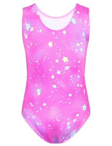 Gymnastics Leotards for Girls - Sparkly Colorful One-Piece, Size 2-12