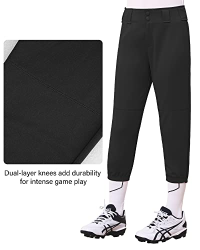 Stelle Girls Softball Pants with Pockets, Large, Black – Fastpitch Youth