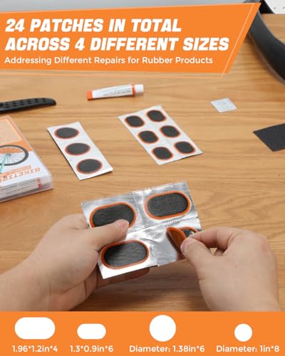 36-Piece Bike Tire Repair Kit with Tire Levers and Patches