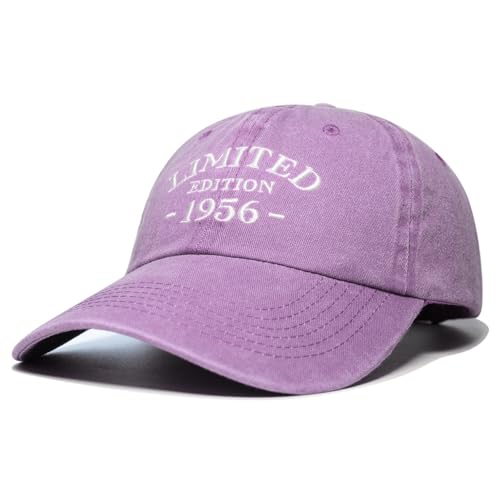 Purple 70th Birthday Hat for Men Women - Happy 70th Celebration 1956 Style