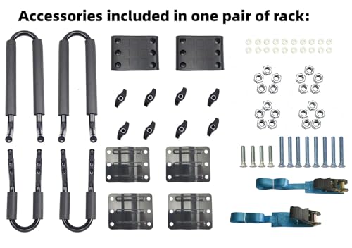 Kayak Roof Rack Carrier - J Cross Bar, Adjustable Padding