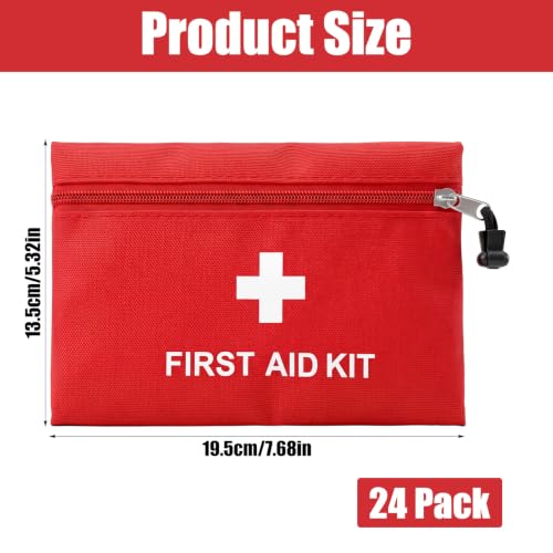24Pcs Mini First Aid Bag - Durable Oxford Cloth Travel Pouch