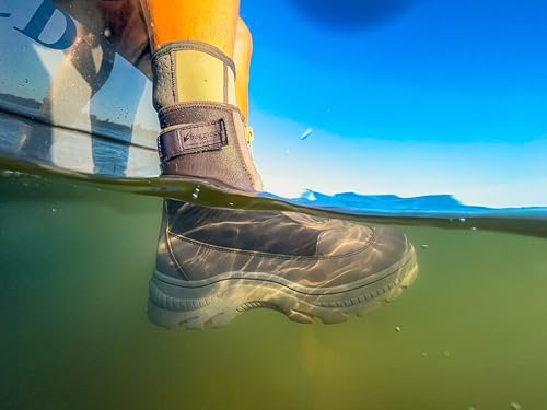FROGG TOGGS Men's Aransas II Neoprene Wading Boots - Grey, Size 9, Waterproof Sand & Surf Fishing Shoes