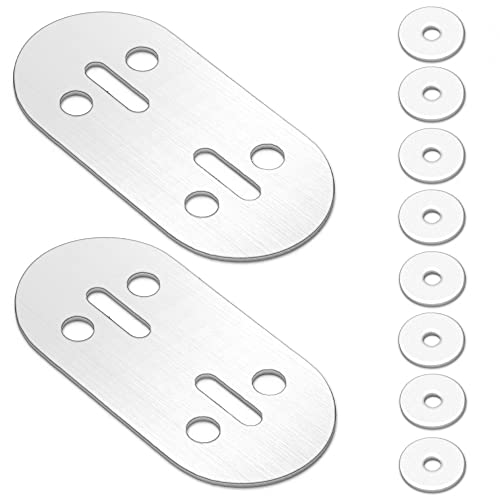 Stainless Steel Boat Cleat Backing Plate for Dock and Marine Use - 2 Pack