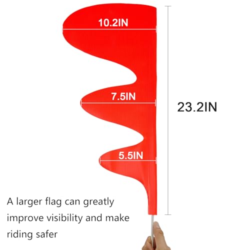 Kids Bike Safety Flag - Dinosaur Tail Design, Rear Axle Mount