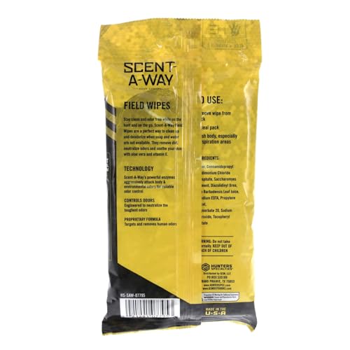 Odorless Field Wipes for Hunters - Alcohol-Free Scent Control, 24 Pack