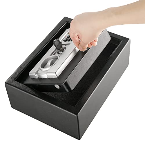 Paragon Safes SAFES 7730 Digital Security Drawer Safe with 2 Keys ? Solid Steel Lockbox for Drawer, Closet, or Vehicle (Dark Gray), 83-DT5914
