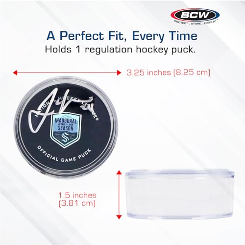 Hockey Puck Display Case - Crystal Clear, Stackable, 1 ct
