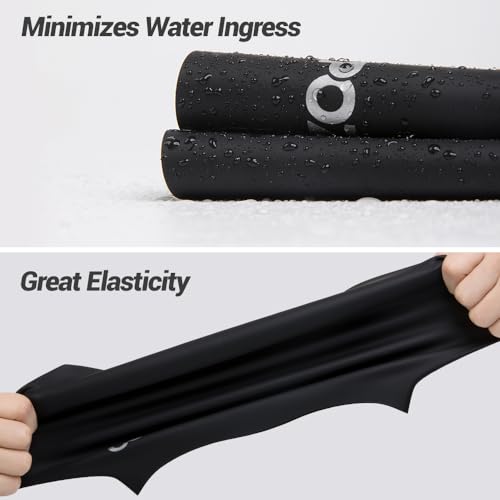 COPOZZ Black Extra Large Swim Cap for Braids & Long Hair - Comfortable Silicone Design