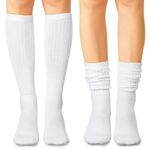 Slouch Socks for Women - 3 Pairs in Beige, White, Khaki