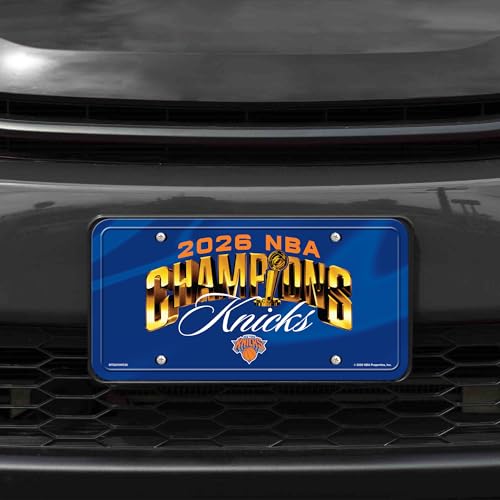 New York Knicks NBA Champions Metal Auto Tag - 12" x 6"