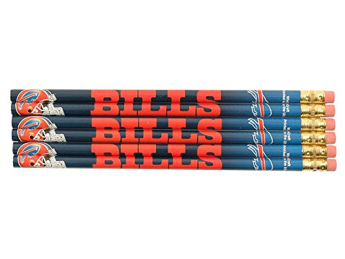 Buffalo Bills Pencil Set - 6 Pack, Officially Licensed