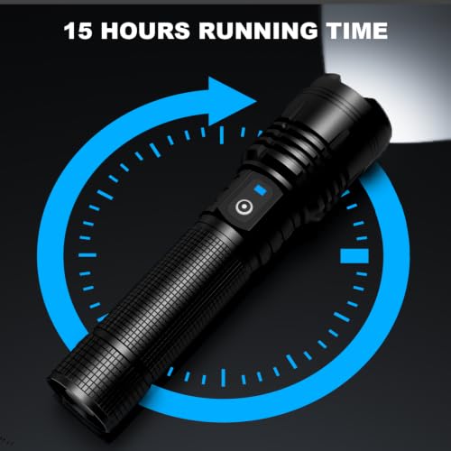 Lylting Rechargeable 99,000 Lumens LED Flashlight 3-Pack, Waterproof, 5 Modes for Camping Emergency Home