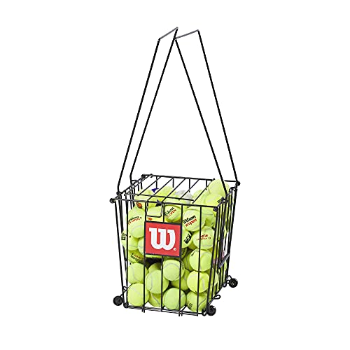 Tennis Ball Pick-Up Hopper - Holds 90 Balls - Black