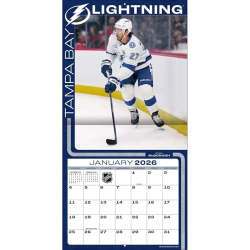 Tampa Bay Lightning Wall Calendar 2026 - 12x12 Full-Color