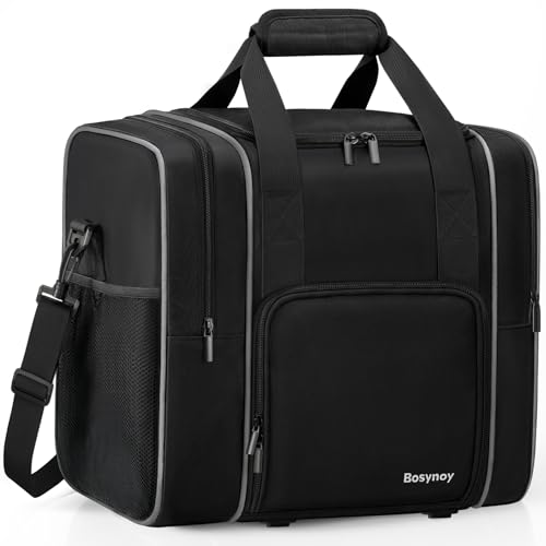Bosynoy Black Bowling Ball Bag with Shoe Compartment - 1 Ball Tote