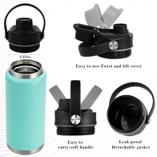 Leak-Proof Screw Top Lid for YETI Rambler 12-64 oz Bottles
