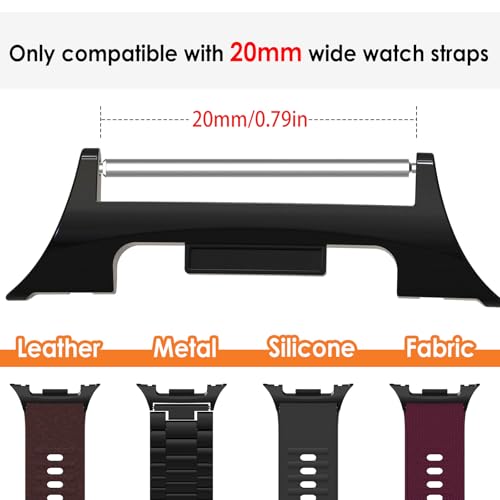 20mm Stainless Steel Watch Band Connectors for Samsung Galaxy Watch 8 & Classic 46mm - 6 Pack