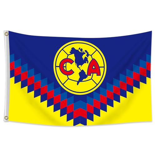 Konern 3x5 ft Double-Sided American Soccer Flag Banner Heavy Duty 150D Polyester