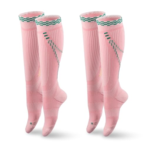 Graduated Compression Socks for Women - 15-20 mmHg, Blush Forest, 2 Pack
