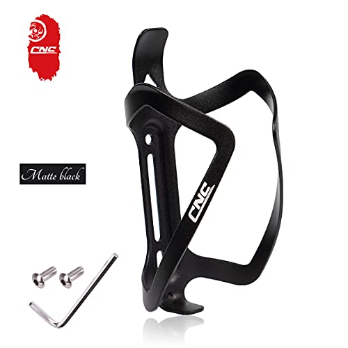 CNC Bike Water Bottle Holder - 2-Pack Lightweight Metal - Black