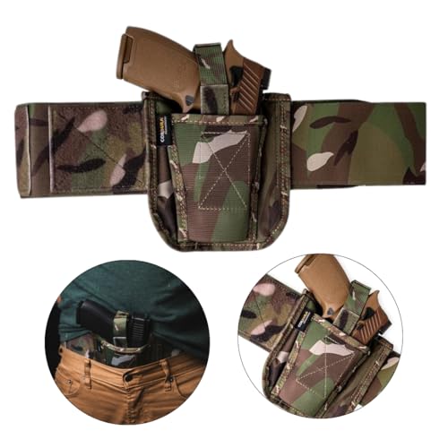 VNSH Lite Belly Band Holster for Concealed Carry - Fits Glock, S&W & More, Camo / Lite (Up to 48")