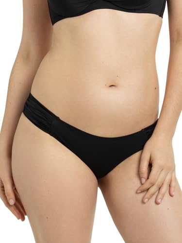 Women's Side Ruched Bikini Bottom - Black, X-Large