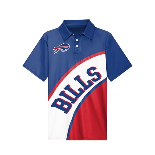Buffalo Bills Action Curved Polyester Polo Shirt - Medium