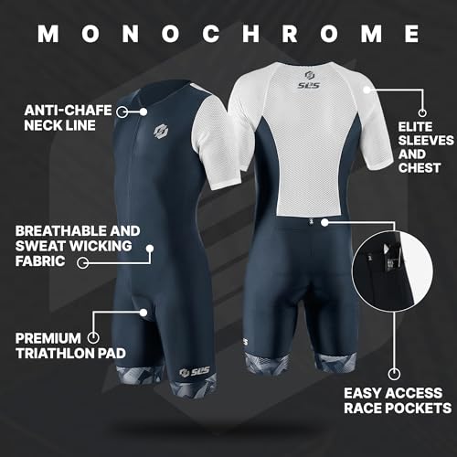 Men's Aerodynamic Triathlon Suit - Lightweight Trisuit with Pockets