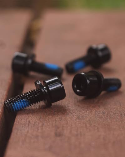 M6x18mm Bike Disc Brake Caliper Bolts with Washers - Black