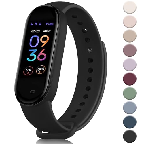 Amazfit Band 5 Replacement Strap - Soft Silicone Sport Band - Black