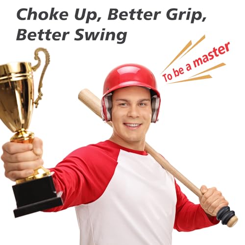 Baseball Bat Grip Choke Up Rings - 5 Pack, Black