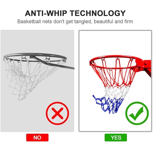 Professional Basketball Net Replacement - Heavy Duty, All Weather - 1Pc