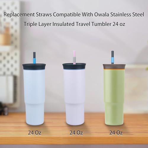 Replacement Straws for Owala 24oz Tumbler - Pack of 6 Colors