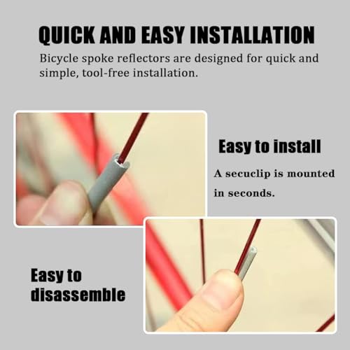 36 Pcs Bicycle Spoke Reflectors - 360° Visibility Safety Lights